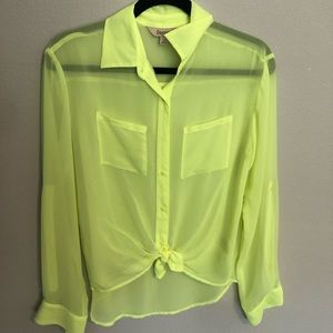 Neon button down